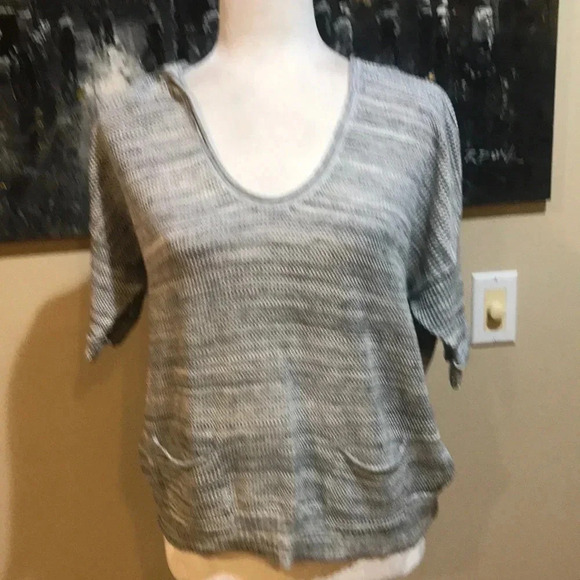 New York & Company Hooded Pullover Front Pocket Cotton Blend Knit Sweater-XS - Picture 1 of 8